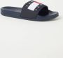 Tommy Hilfiger Tommy Jeans Flag Pool Slide Open Teen blauw - Thumbnail 4