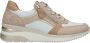 Remonte Sneaker met chique perforaties Beige Champagne Wit Zand - Thumbnail 2