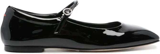 Aeyde Uma leather ballerina shoes Zwart