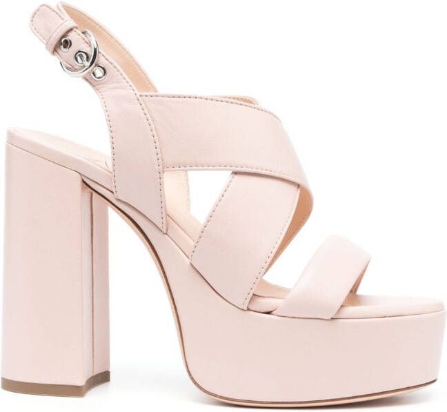 AGL Petra sandalen van lamsleer Roze