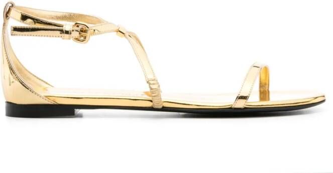 Alexander McQueen Ines metallic sandalen Goud