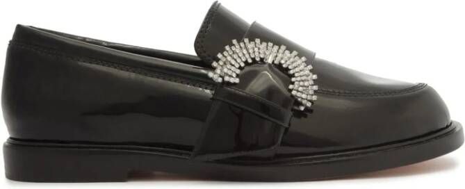 Alexandre Birman Veronika loafers met Swarovski kristallen Zwart
