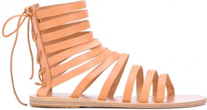Ancient Greek Sandals Galatia flat sandals Beige