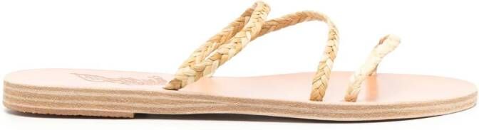 Ancient Greek Sandals Leren slippers Beige