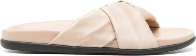 Ancient Greek Sandals Whitney satijnen slippers Beige
