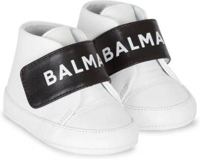 Balmain Kids Sneakers met logoband Wit