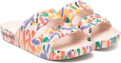 Bobo Choses Confetti Freedom slippers met abstracte print Roze