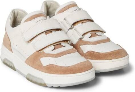 Brunello Cucinelli Kids Sneakers met klittenband Wit