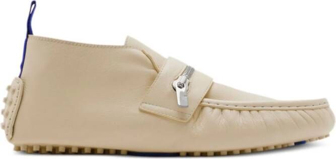 Burberry Motor High leather loafers Beige