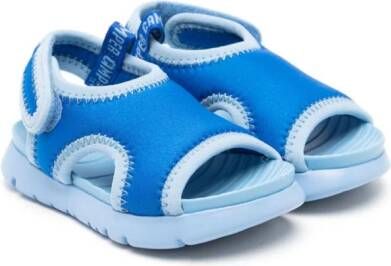 Camper Kids Oruga contrast-trim touch-strap sandals Blauw