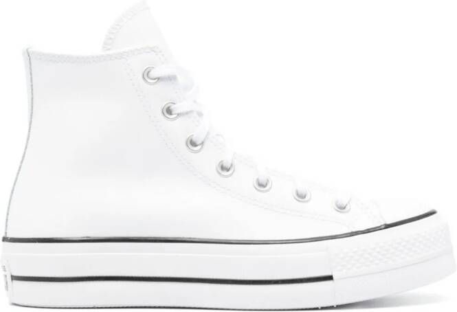 Converse Chuck Taylor leather platform sneakers Wit