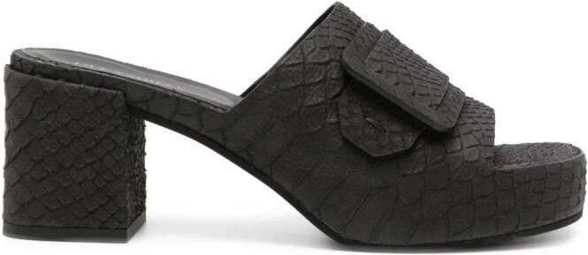 Del Carlo Stoccolma 60mm leather mules Zwart