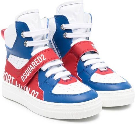 Dsquared2 Kids Sneakers met colourblocking Rood