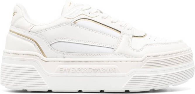 Ea7 Emporio Armani Sneakers met plateauzool Wit
