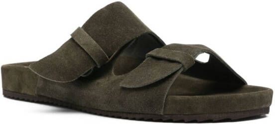 Ancient Greek Sandals Diógenes suède slippers Groen