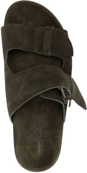 Ancient Greek Sandals Diógenes suède slippers Groen