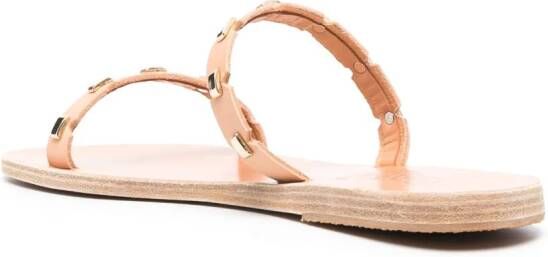 Ancient Greek Sandals Leren slippers Beige