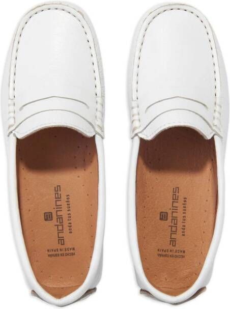 ANDANINES Leren loafers Wit