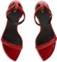 Balmain Patentleren sandalen met gegraveerde hak Red Dames - Thumbnail 7