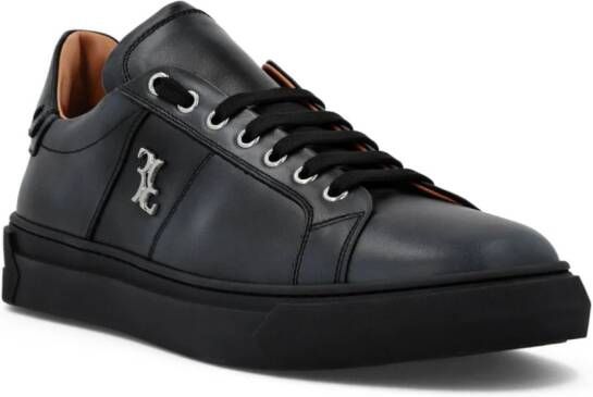 Billionaire Leren sneakers met logoplakkaat Zwart
