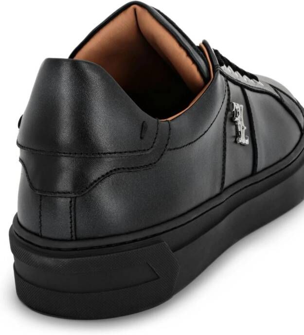 Billionaire Leren sneakers met logoplakkaat Zwart