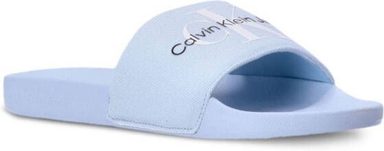 Calvin Klein Slippers met ronde neus Blauw
