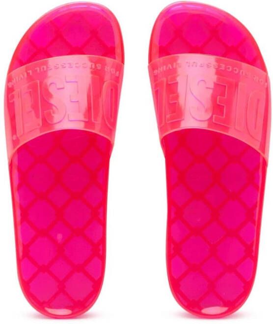 Diesel Sa-Karaibi GI X sneakers met logo-reliëf Roze
