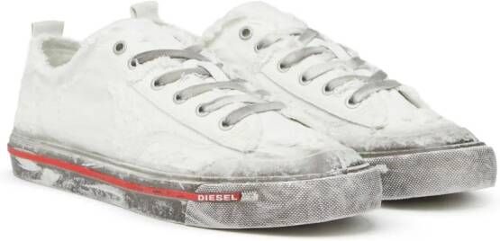 Diesel S-Athos Low gerafelde sneakers Wit