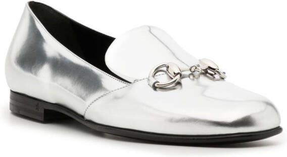 Gucci Metallic loafers Zilver