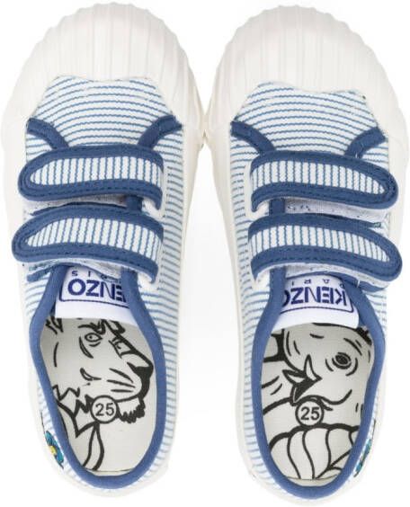 Kenzo Kids Poppy sneakers met borduurwerk Blauw