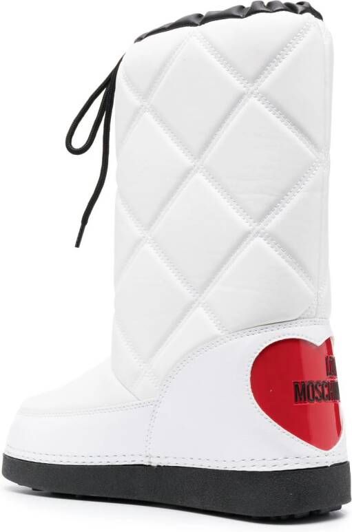 Love Moschino Gewatteerde snowboots Wit