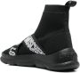 Love Moschino Stoffen Sneakers uit de Herfst Winter Collectie Black Dames - Thumbnail 6