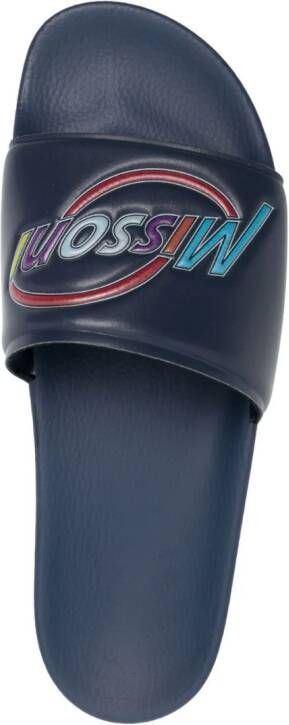 Missoni Slippers met logo-reliëf Blauw
