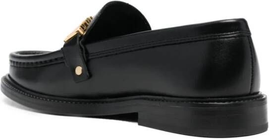 Moschino Loafers met logoplakkaat Zwart