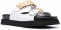 Moschino Platte sandalen met logo en metalen applicaties White Dames - Thumbnail 7