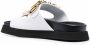 Moschino Platte sandalen met logo en metalen applicaties White Dames - Thumbnail 8