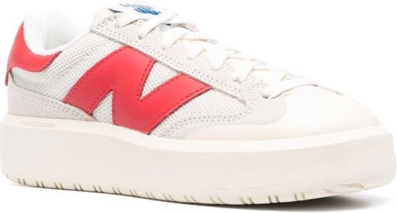 New Balance Sneakers met logopatch Wit