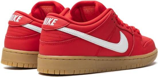 Nike SB Dunk Low Pro "University Red Gum" sneakers Rood