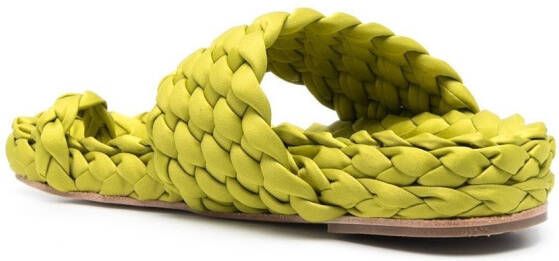 Paloma Barceló Malka gevlochten sandalen Groen