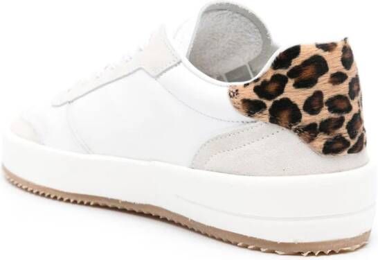 Philippe Model Paris Sneakers met luipaardprint Wit