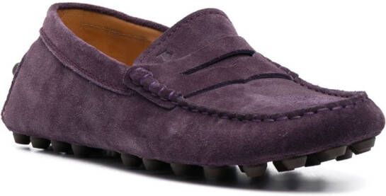 Tod's Gommino suède loafers Paars