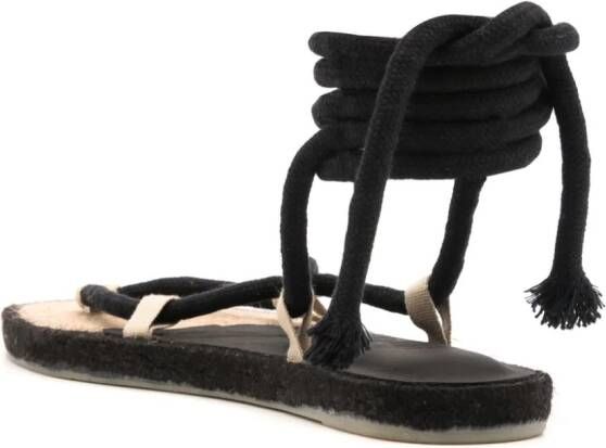 Uma | Raquel Davidowicz Roseira katoenen sandalen Zwart