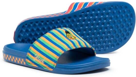 Vans Kids x Sesame Street gestreepte sandalen Blauw