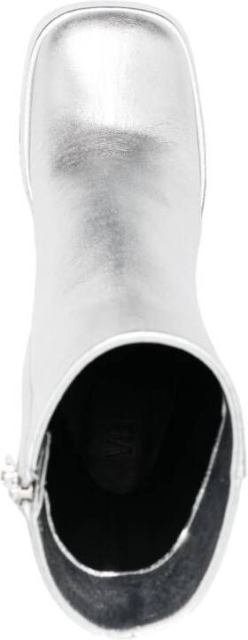 Versace Aevitas laarzen met metallic-effect Zilver