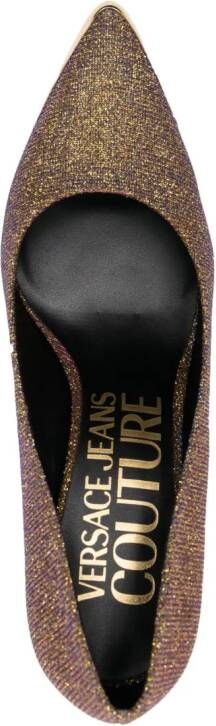 Versace Jeans Couture Pumps met glitters Goud