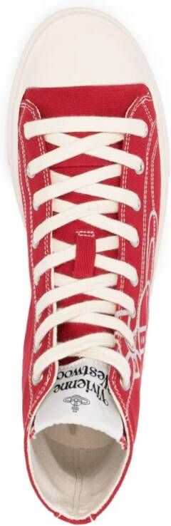 Vivienne Westwood Plimsoll canvas sneakers Rood