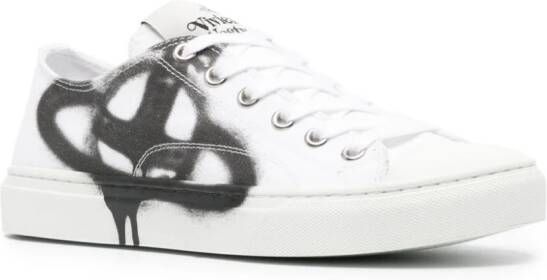 Vivienne Westwood Plimsoll canvas sneakers Wit