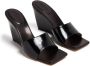 Wandler Gaia 90mm leren sandalen met sleehak Zwart - Thumbnail 2