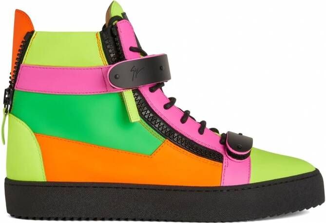 Giuseppe Zanotti Coby sneakers met colourblocking Veelkleurig