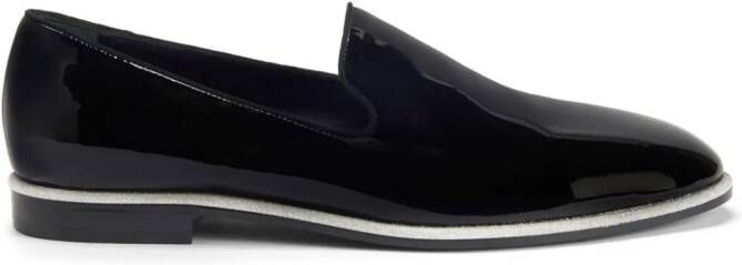 Giuseppe Zanotti Vilbert patent-finish leather loafers Zwart